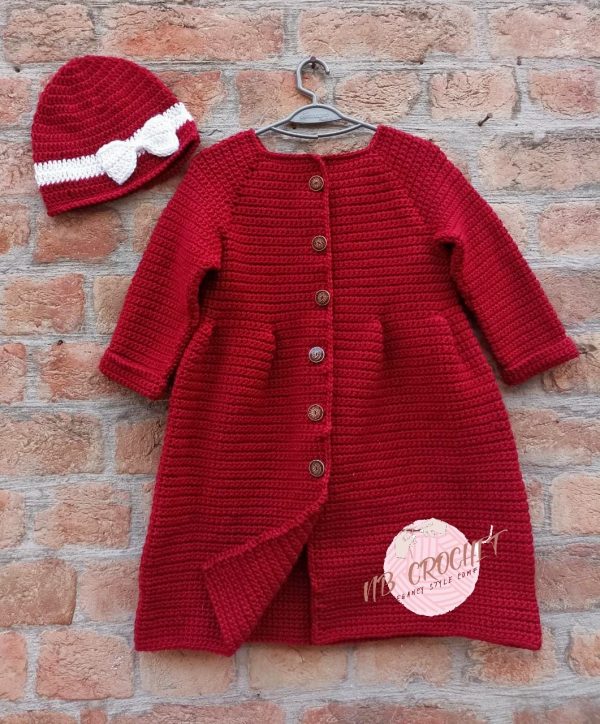 Crochet cap and coat