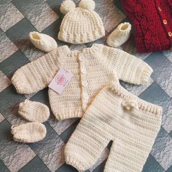 Crochet sweater 5pc set